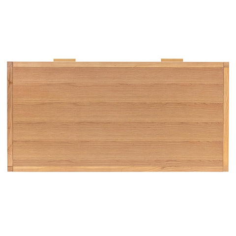 Rattan Ash Wood Writing Desk-4