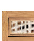 Rattan Ash Wood Writing Desk-5