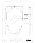 Reims Aged Brass Modern Wall Mirror-5