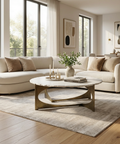 Reinhold White Marble Coffee Table - Mercana
