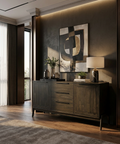 black wood sideboard cabinet