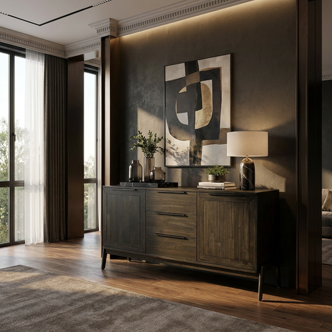 black wood sideboard cabinet