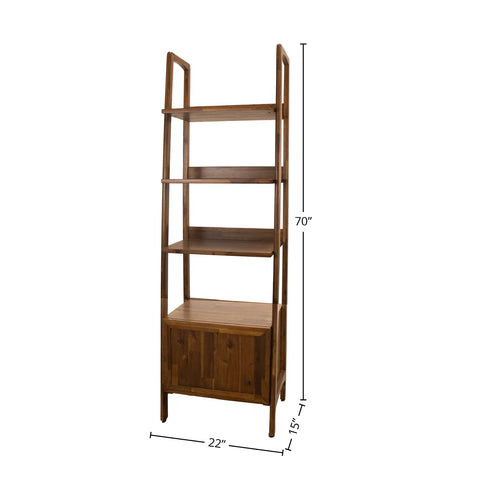 Remix Solid Acacia Wood Bookcase-6