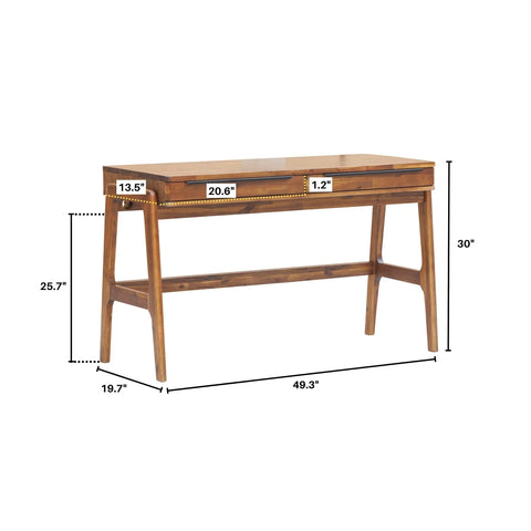 Remix Solid Acacia Wood Desk-5