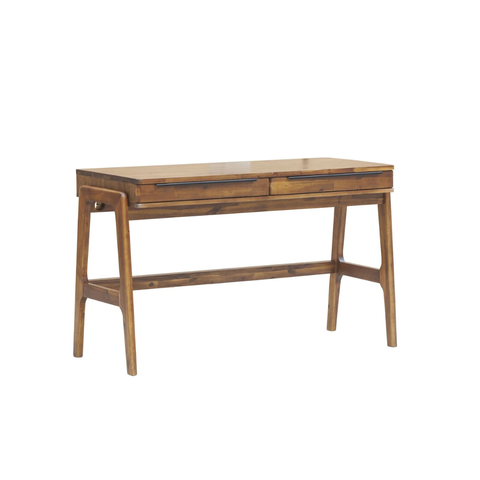 Remix Solid Acacia Wood Desk-6