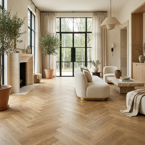 Rhodes 7mm Waterproof SPC Herringbone Vinyl Flooring