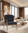 Rhodes Inkwell Fabric Accent Chair