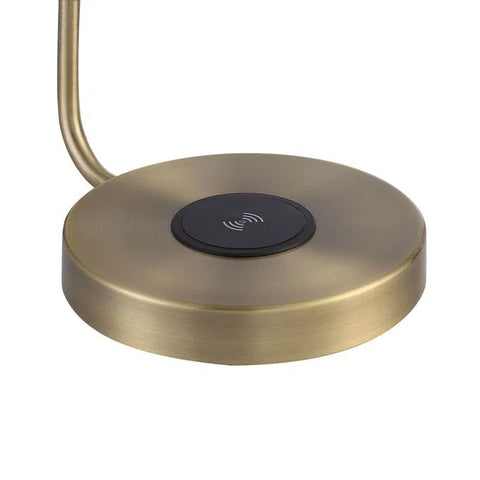 Riesco Antique Brushed Brass Desk Lamp-3