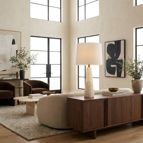 Rima White Onyx Table Lamp