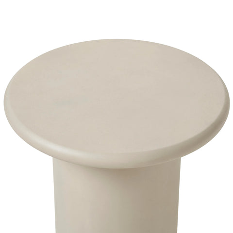 Riya Matte Cream Textured End Table-3
