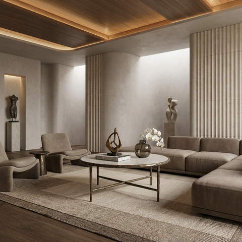 Riyaz White Marble Coffee Table - Sunpan
