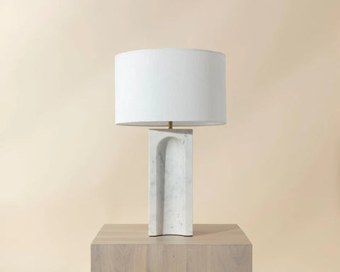 Rohe White Banswara Marble Table Lamp-2