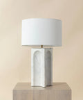 Rohe White Banswara Marble Table Lamp-`