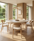 Rotondo Natural Modern Upholstered Dining Chair