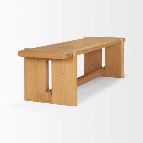 Rowan Light Brown Oak Veneer Bench -4