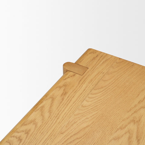Rowan Light Brown Oak Veneer Bench -5