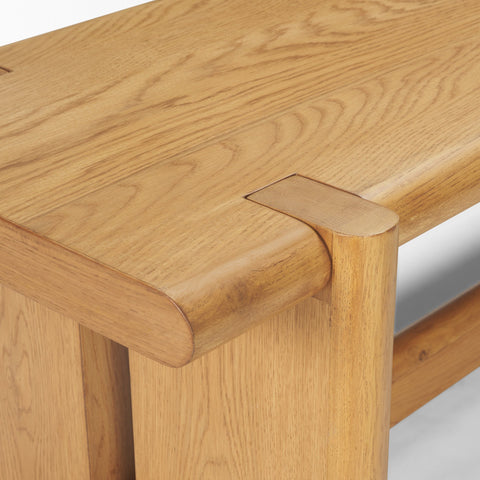 Rowan Light Brown Oak Veneer Bench -6
