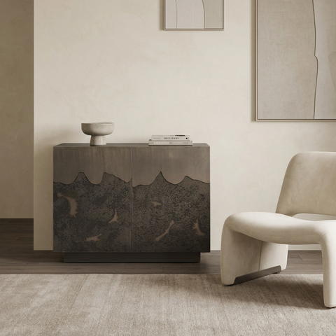 Roxdale Acid-Washed Iron Accent Cabinet 