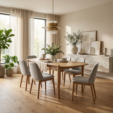 Runway Light Oak Solid Oak Dining Table