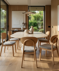 Runway Toffee Mist Modern Upholstered Dining Chair