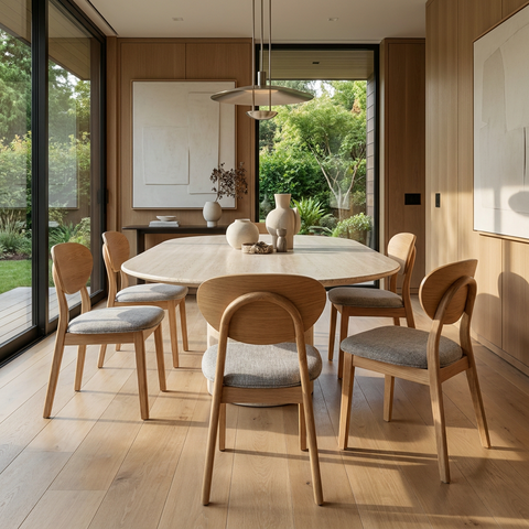 Runway Toffee Mist Modern Upholstered Dining Chair