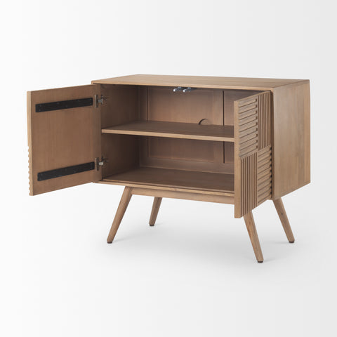 Sable Light Brown Mango Wood Accent Cabinet-3