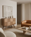 Sable Light Brown Mango Wood Accent Cabinet