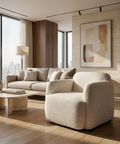 Saga Cream Fabric Accent Chair 