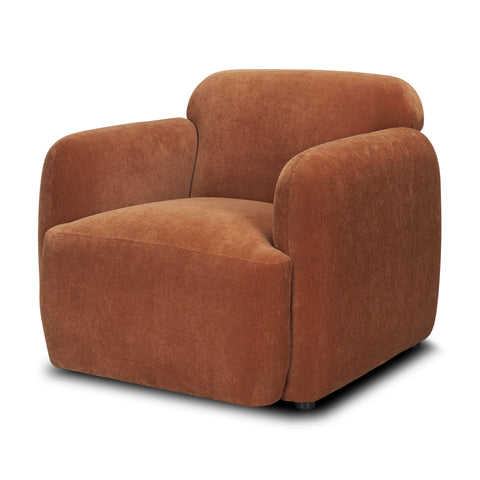 Saga Rust Chenille Accent Chair -1