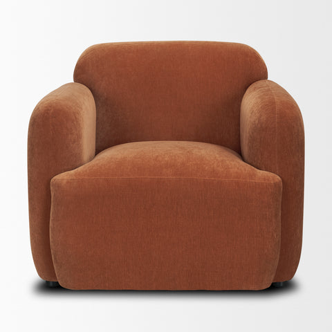 Saga Rust Chenille Accent Chair -2