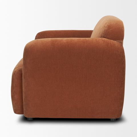 Saga Rust Chenille Accent Chair -3