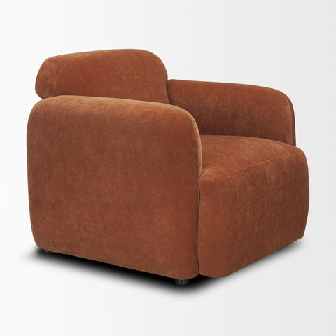 Saga Rust Chenille Accent Chair -5