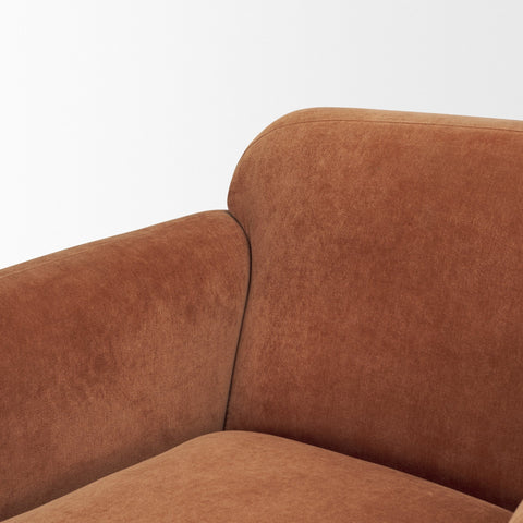 Saga Rust Chenille Accent Chair -6