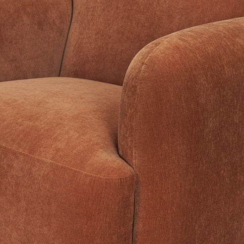 Saga Rust Chenille Accent Chair -7