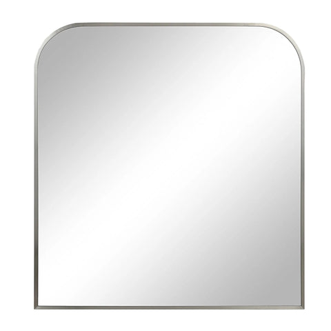 Salma Polished Nickel Modern Wall Mirror-1