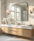 Salma Polished Nickel Modern Wall Mirror