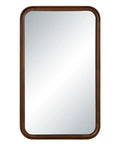  Walnut Wood Modern Wall Mirror -1
