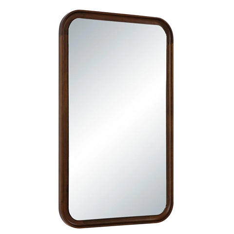 Walnut Wood Modern Wall Mirror -2