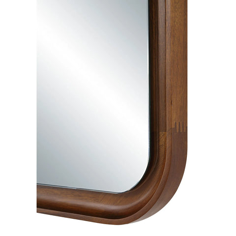 Walnut Wood Modern Wall Mirror -3