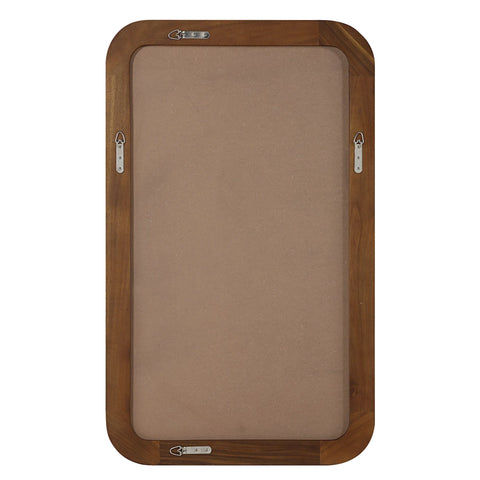 Walnut Wood Modern Wall Mirror -4