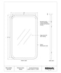 Walnut Wood Modern Wall Mirror -5