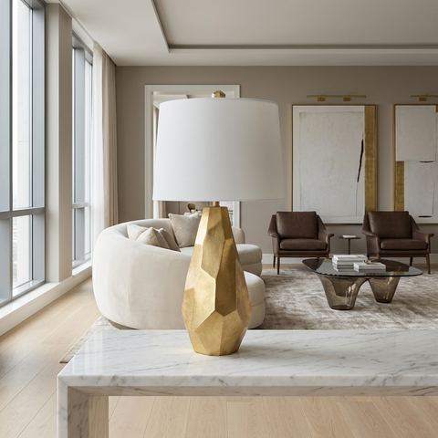 Sanae Gold Leaf Table Lamp