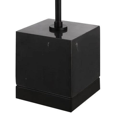 Sansia Matte Black Marble Table Lamp -2