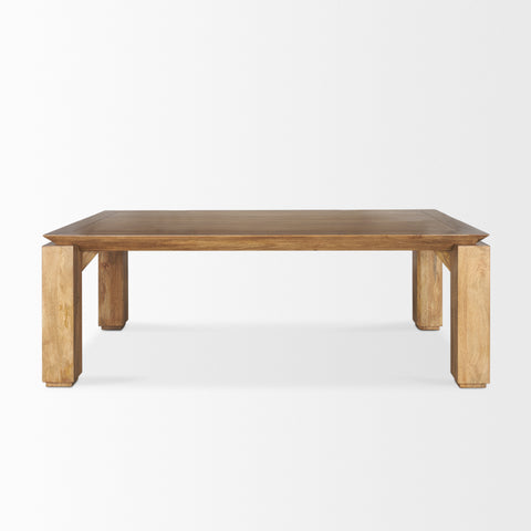 Sapphira 84" Medium Brown Mango Wood Dining Table -2