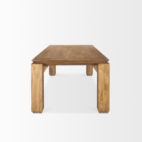 Sapphira 84" Medium Brown Mango Wood Dining Table -3