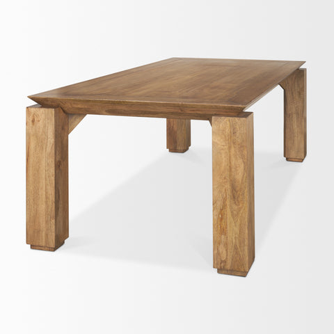 Sapphira 84" Medium Brown Mango Wood Dining Table -4