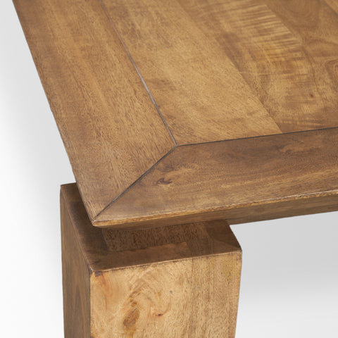 Sapphira 84" Medium Brown Mango Wood Dining Table -5