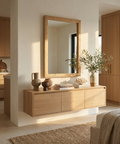 Sara Modern Rattan Wall Mirror - Renwil