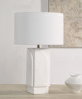 Scavo Textured Off-White Ceramic Table Lamp -1