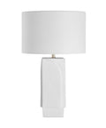 Scavo Textured Off-White Ceramic Table Lamp -5